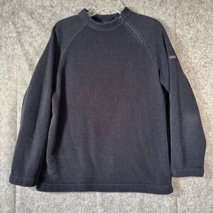 Aigle Polartec Fleece Quarter‎ Zip Sweater Mens Large Blue Raglan Outdoor